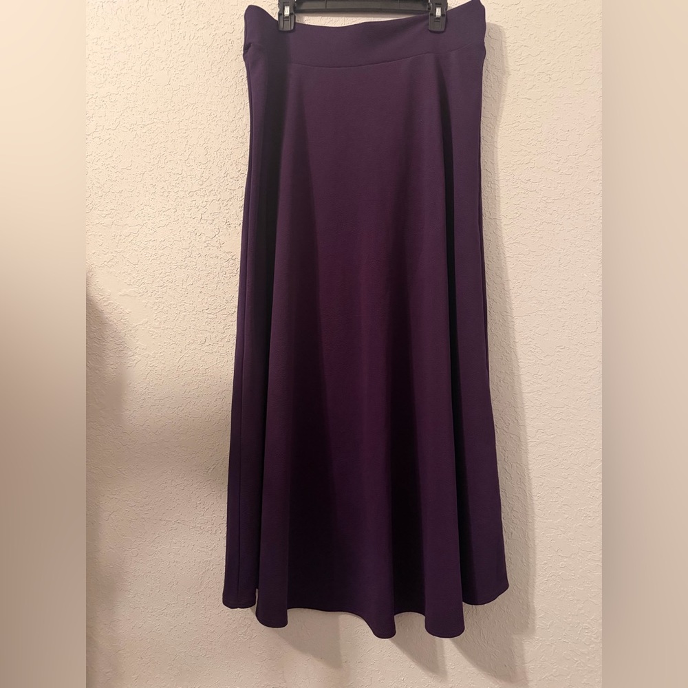 Moa Collection Rich Purple A-Line Maxi Skirt size 2XL-H